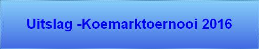 Uitslag -Koemarktoernooi 2016