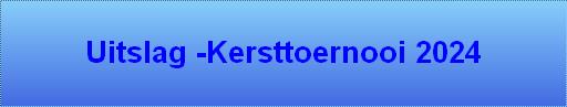 Uitslag -Kersttoernooi 2024
