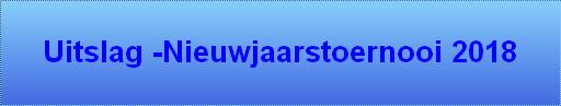 Uitslag -Nieuwjaarstoernooi 2018