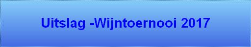Uitslag -Wijntoernooi 2017