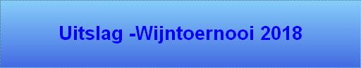 Uitslag -Wijntoernooi 2018
